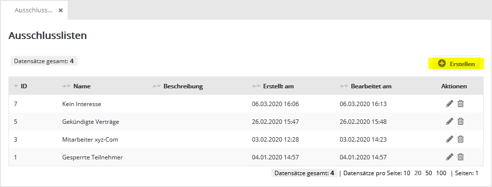 Abonnentenlisten in bm_mail Abonnentenlisten in bm_mail