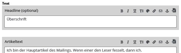Text einbinden Text einbinden